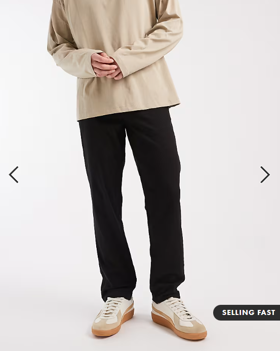 Jack & Jones Ollie regular chinos in black