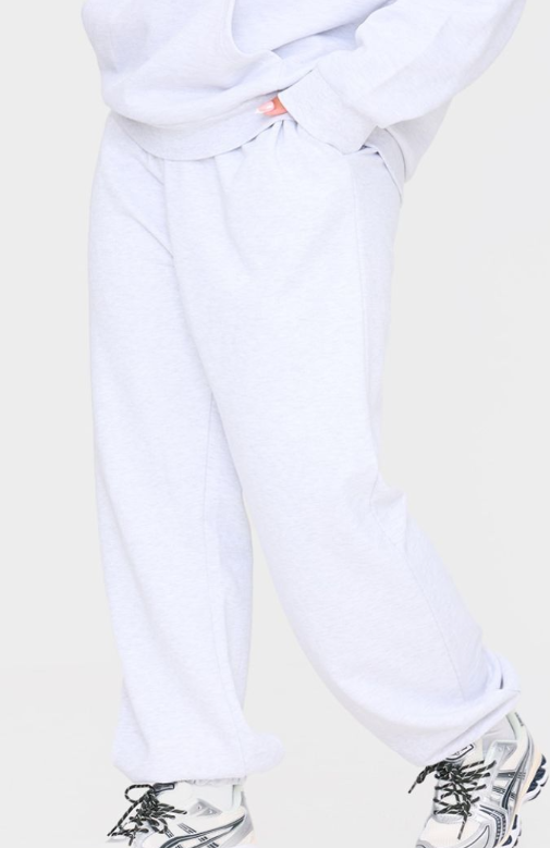 Plt - Plus Grey Premium Cuffed Sweat Joggers