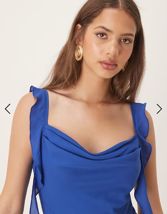 Pretty Lavish Rya midaxi dress in cobalt blue