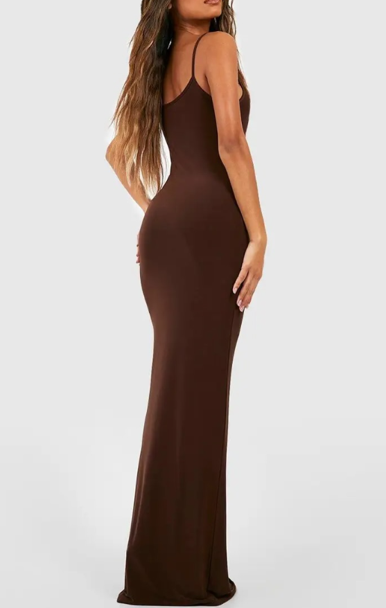 BOOHOO - PREMIUM HEAVY WEIGHT SLINKY MAXI DRESS