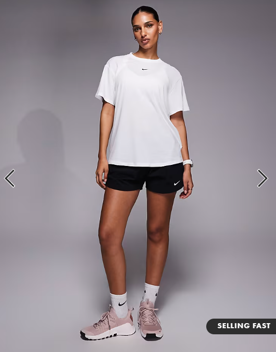Nike Training One Dri-FIT relaxed short sleeve top in white