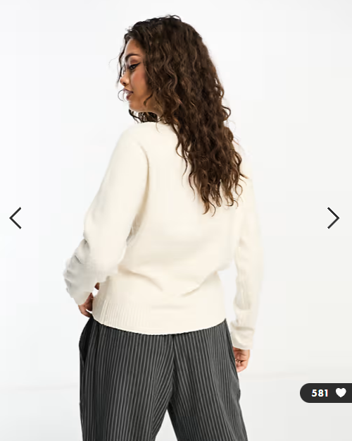Vero Moda Petite round neck jumper in cream