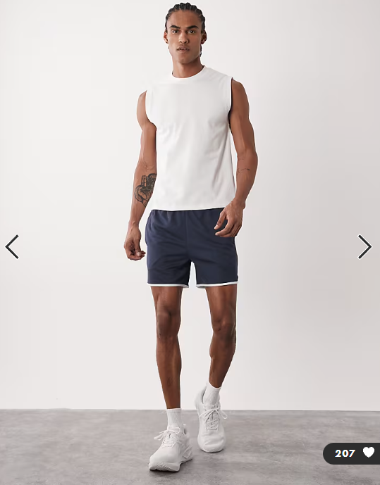 4505 shrunken muscle fit cotton tank with quick dry finish in white.