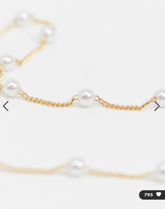 DesignB London Exclusive pearl choker necklace in gold
