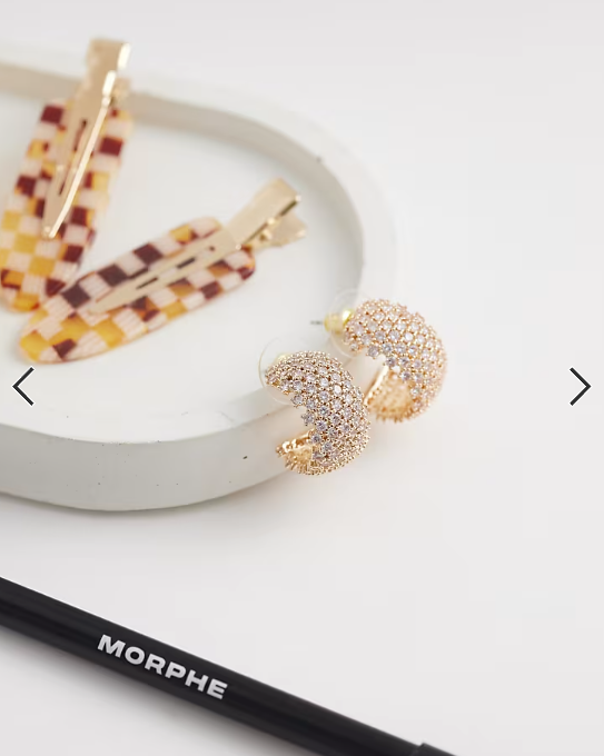 ALDO cammille pave chunky hoops in gold