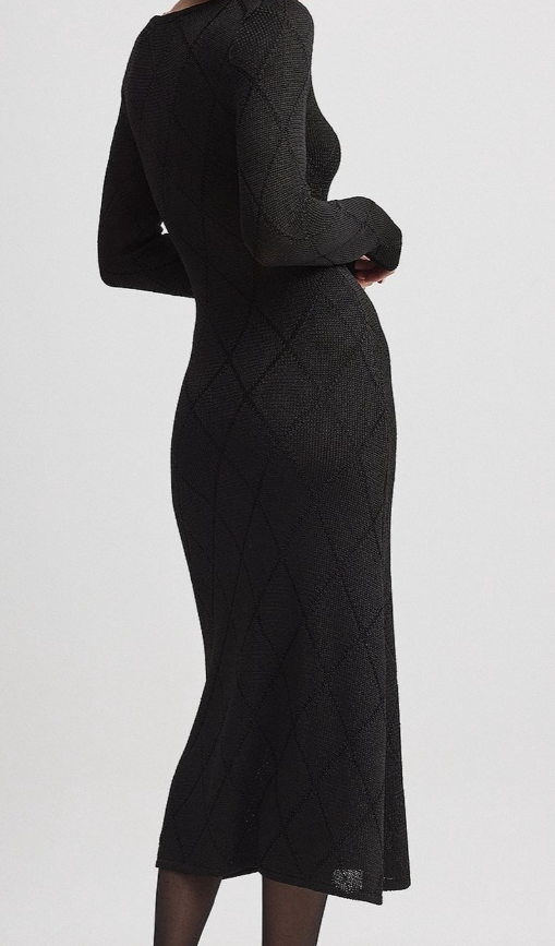 NAKD - Knitted V Neck Midi Dress