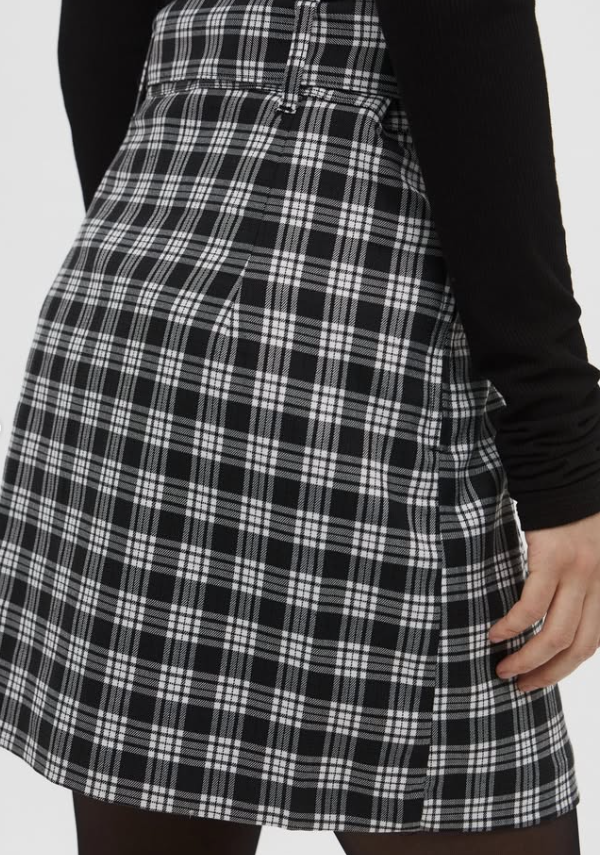 H&M - Checked Belted Skirt