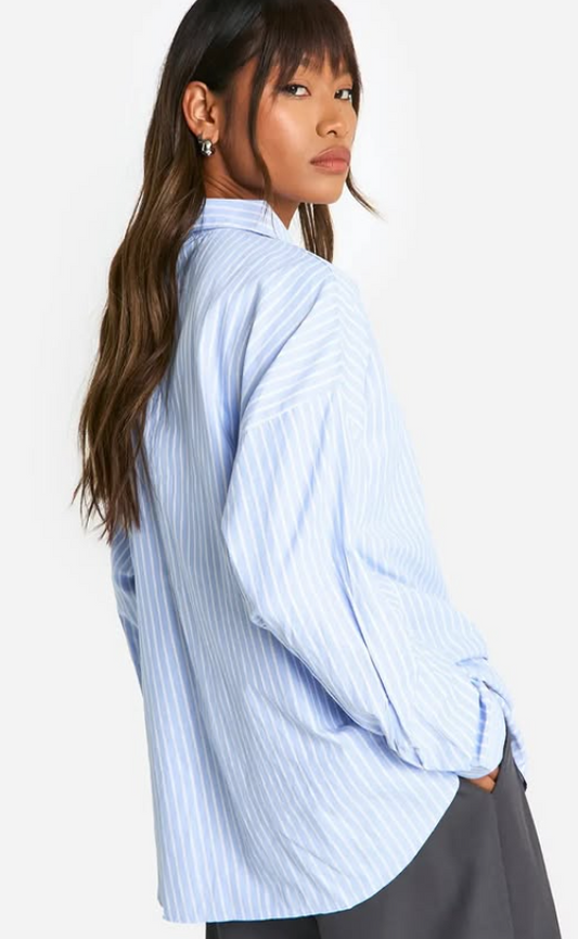 boohoo Stripe Oversized Shirt