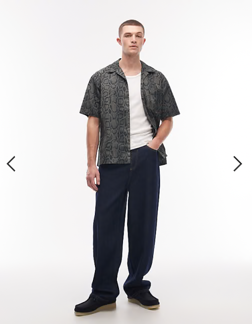 Carhartt WIP snake camo print shirt in dark khaki