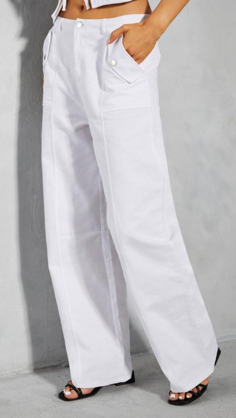 Twill Belt Detail Pocket Cargo Trouser