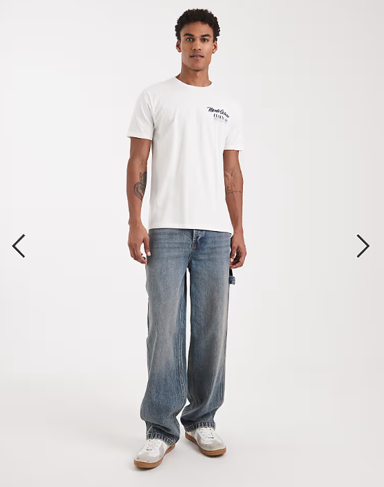 Brave Soul short sleeve scenery graphic t-shirt in white.