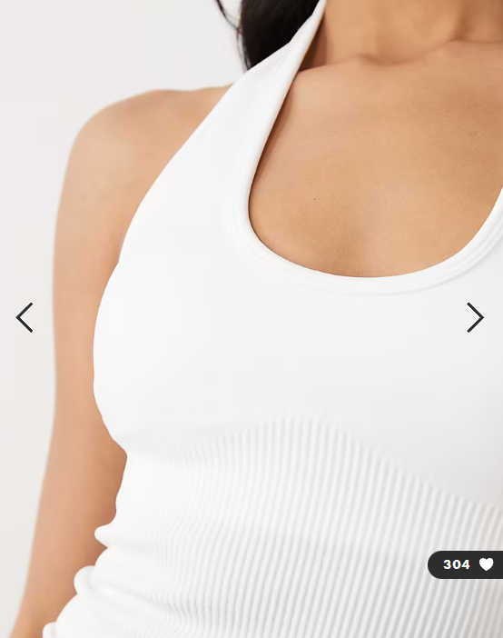 4505 sculpting seamless halter neck vest with inner bra in white