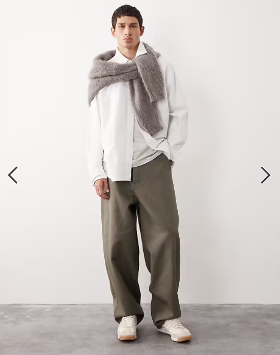 ASOS COLLECTIVE oversized oxford shirt in white