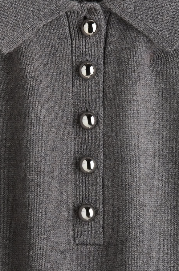 H&M - FINE-KNIT COLLARED DRESS