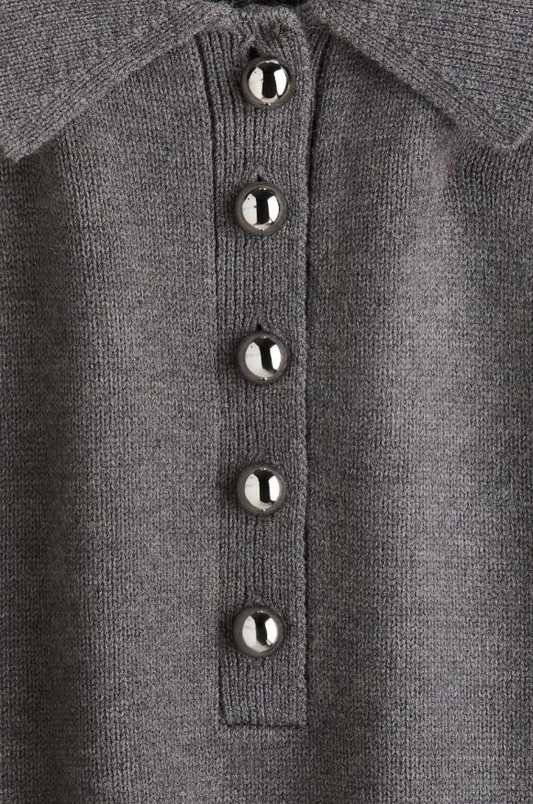 H&M - FINE-KNIT COLLARED DRESS