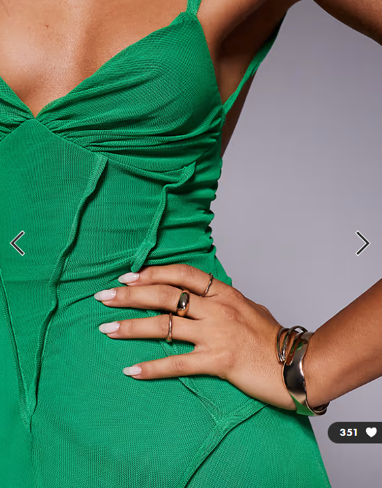 ASOS DESIGN mesh maxi dress with exposed seam detail in green