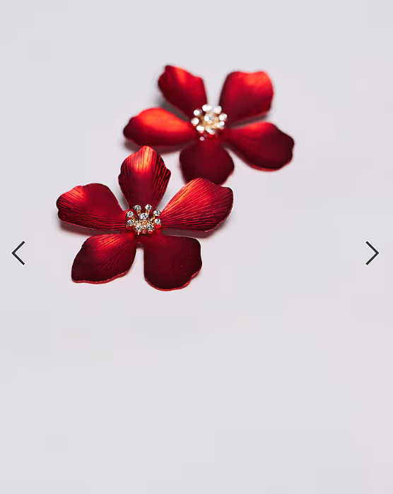 ALDO Maflorra flower earrings in red