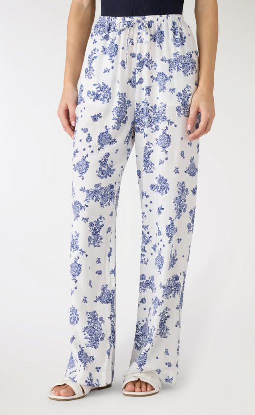 Boohoo Wide-leg trousers with paisley print-var white woll