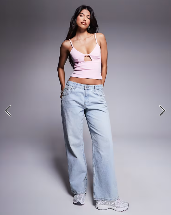 ASOS DESIGN bust cup cami top in light pink