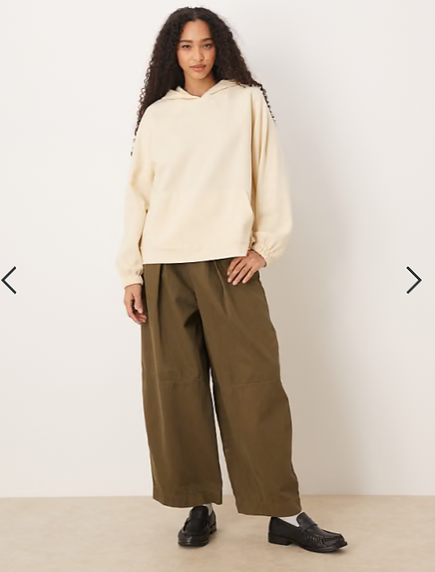 ASOS DESIGN Supersoft raglan sleeve oversized hoodie in warm cream