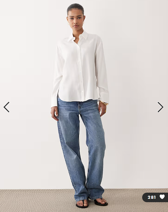 Mango classic shirt in cream