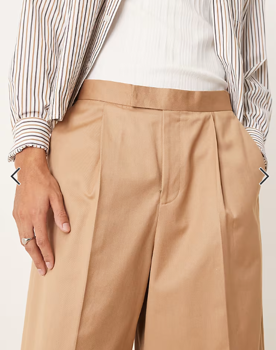 ASOS DESIGN smart oversized bermuda shorts in stone