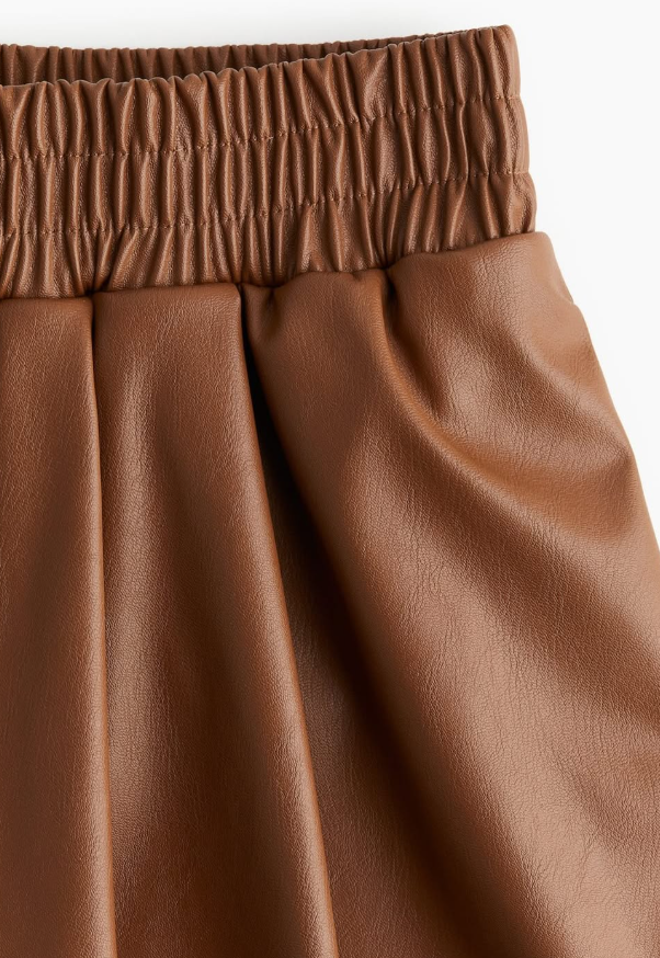 H&M-BERMUDA SHORTS IN COATED FABRIC