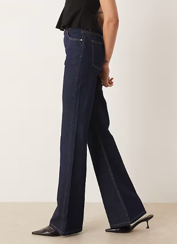 ASOS DESIGN Tall relaxed flare jean in rinse