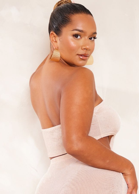 Shape Stone Slinky Acetate Bandeau Top