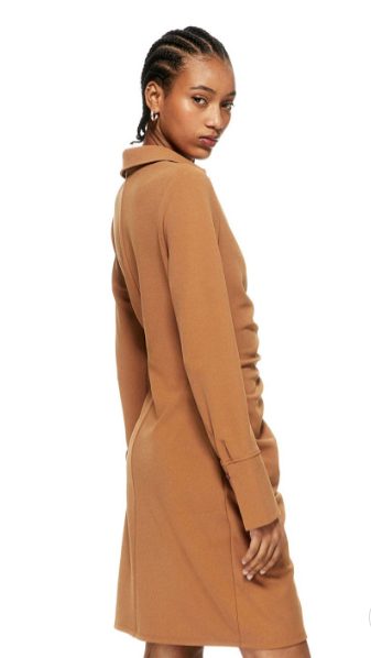 H&M-DRAPED SHIRT DRESS