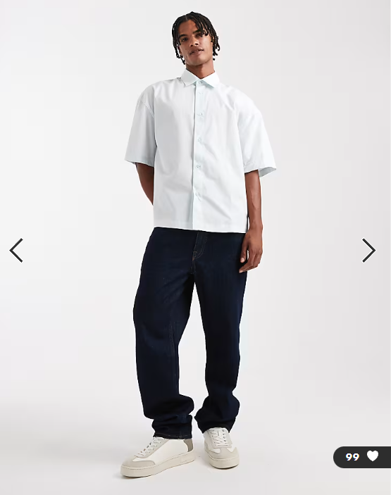 ASOS DESIGN relaxed shirt in blue