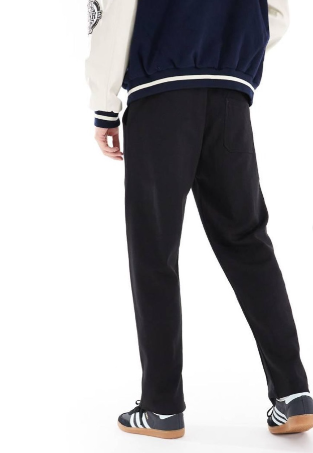 Bershka - wide leg pintuck jogger black