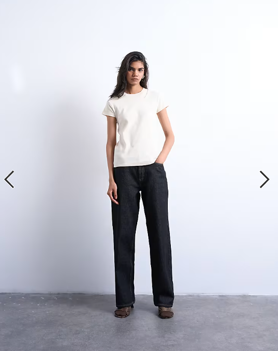 Topshop everyday tee in stone