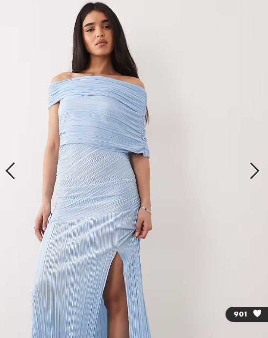 ASOS DESIGN off shoulder ruched detail maxi dress in sky blue