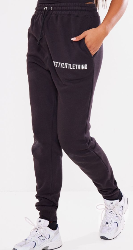 PLT - Tall Black High Waist Cuffed Joggers
