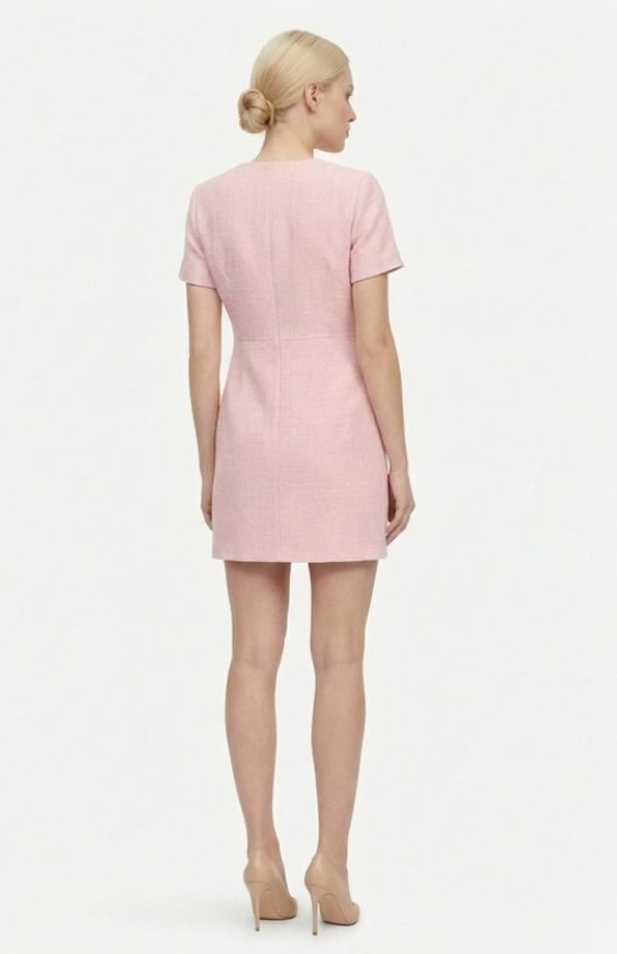 Morgan - Iris - twill buttoned Dress