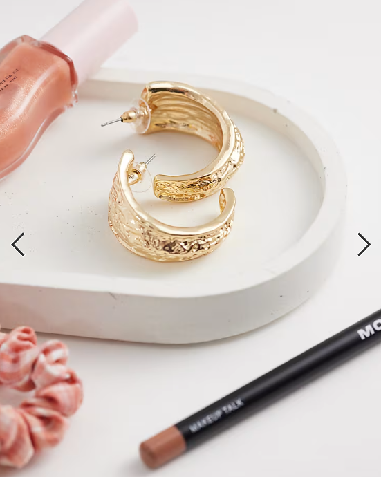 ALDO Sennah hammered statmeent hoops