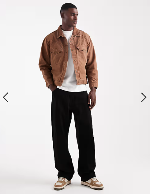 Levi's western shorthorn trucker jacket in tan