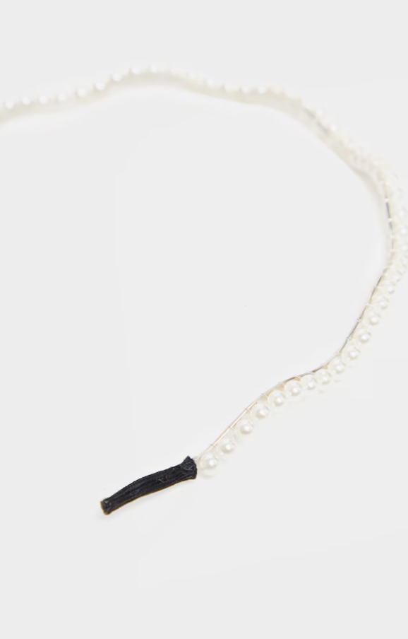 White Wave Pearl Headband