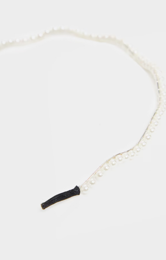 White Wave Pearl Headband