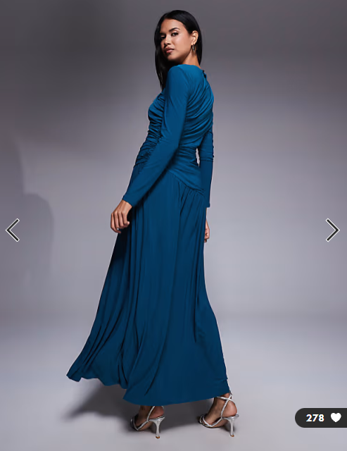 Asos  - Daska wrap maxi dress in teal