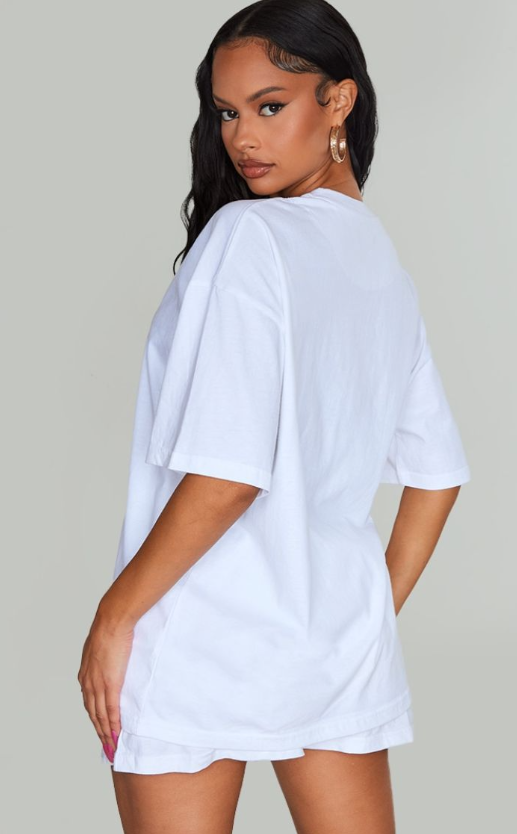 White Cotton Oversized Boxy T-Shirt