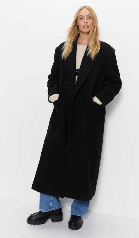 Warehouse Premium Wool Look Tailored Coat