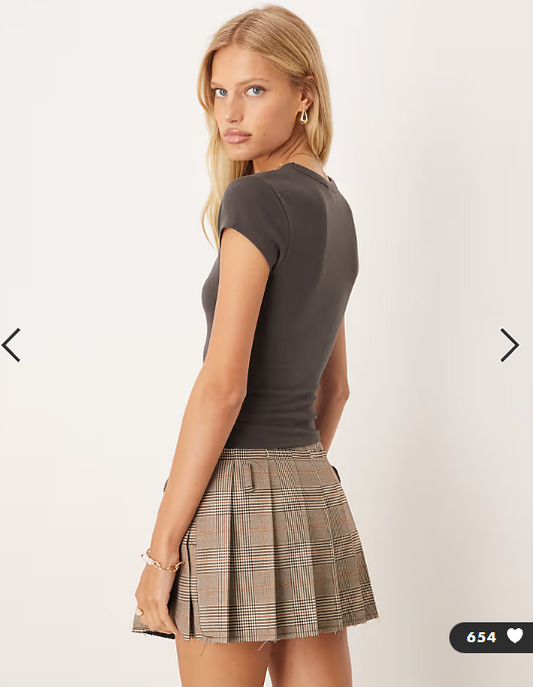 ASOS DESIGN soft baby tee in charcoal
