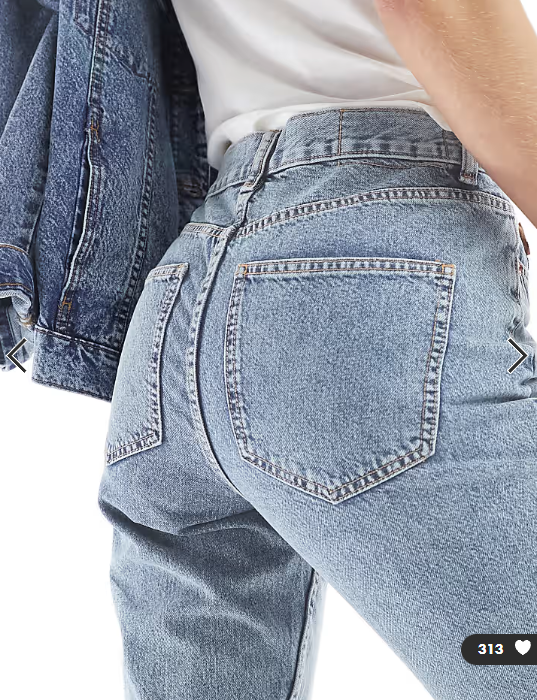 ASOS DESIGN Tall mid rise straight jeans in light blue