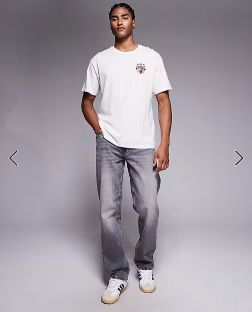 ADPT oversized t-shirt with rogue backprint in cream