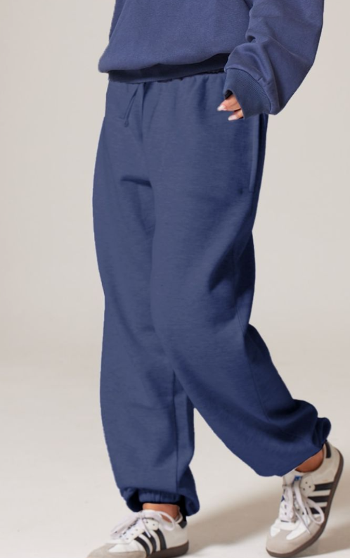 Plt- Navy Premium Print Cuffed Joggers