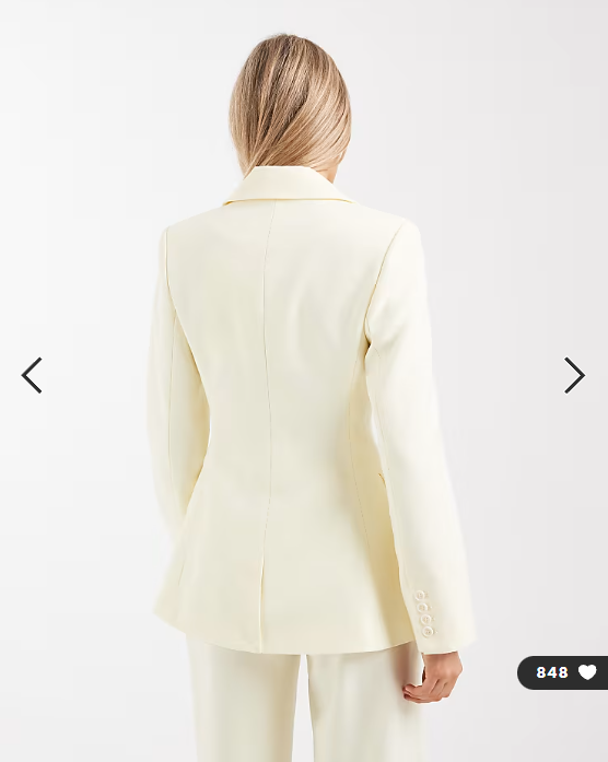 4th & Reckless tailored cinched waist pocket front blazer in yellow - part of a set