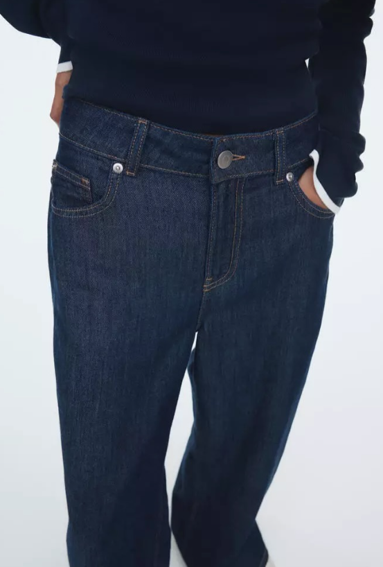 H&M - STRAIGHT REGULAR JEANS - Dark Blue