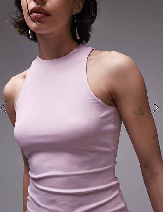 Topshop slinky tank top in pink